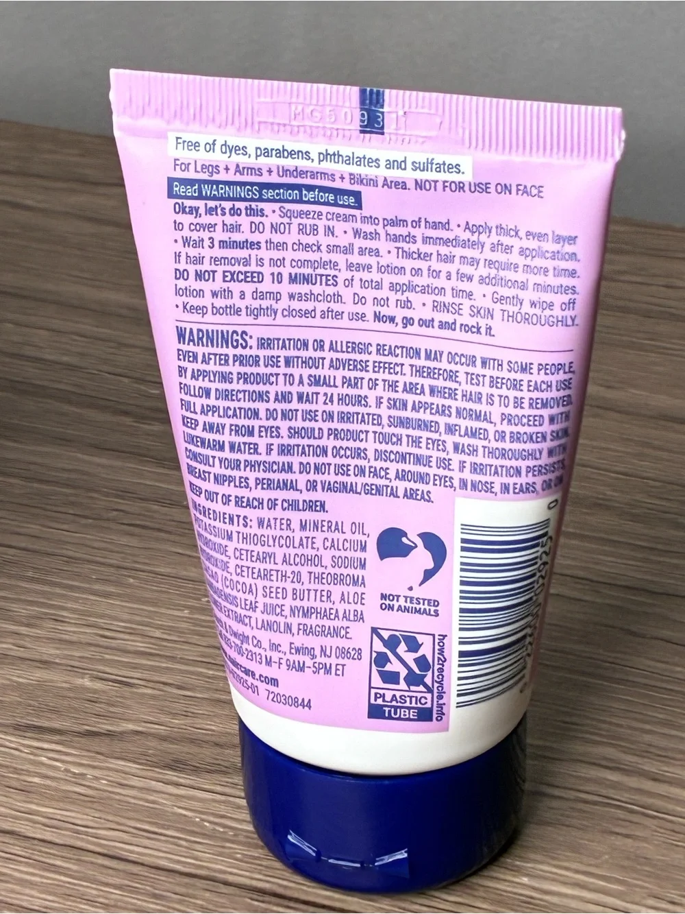 Nair body cream